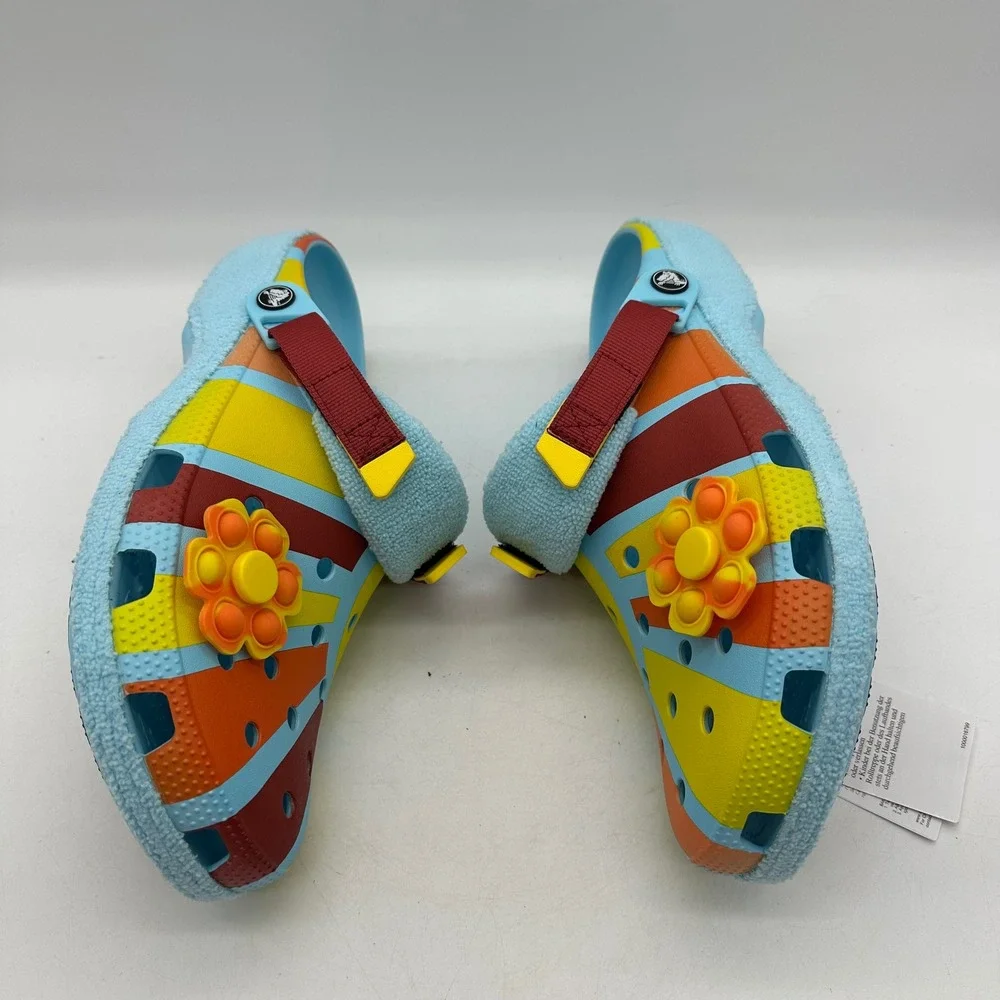 Crocs 208926-4LE Mens 12 Classic Adjustable Clog Zen Garden Terry‎ Cloth Shoes